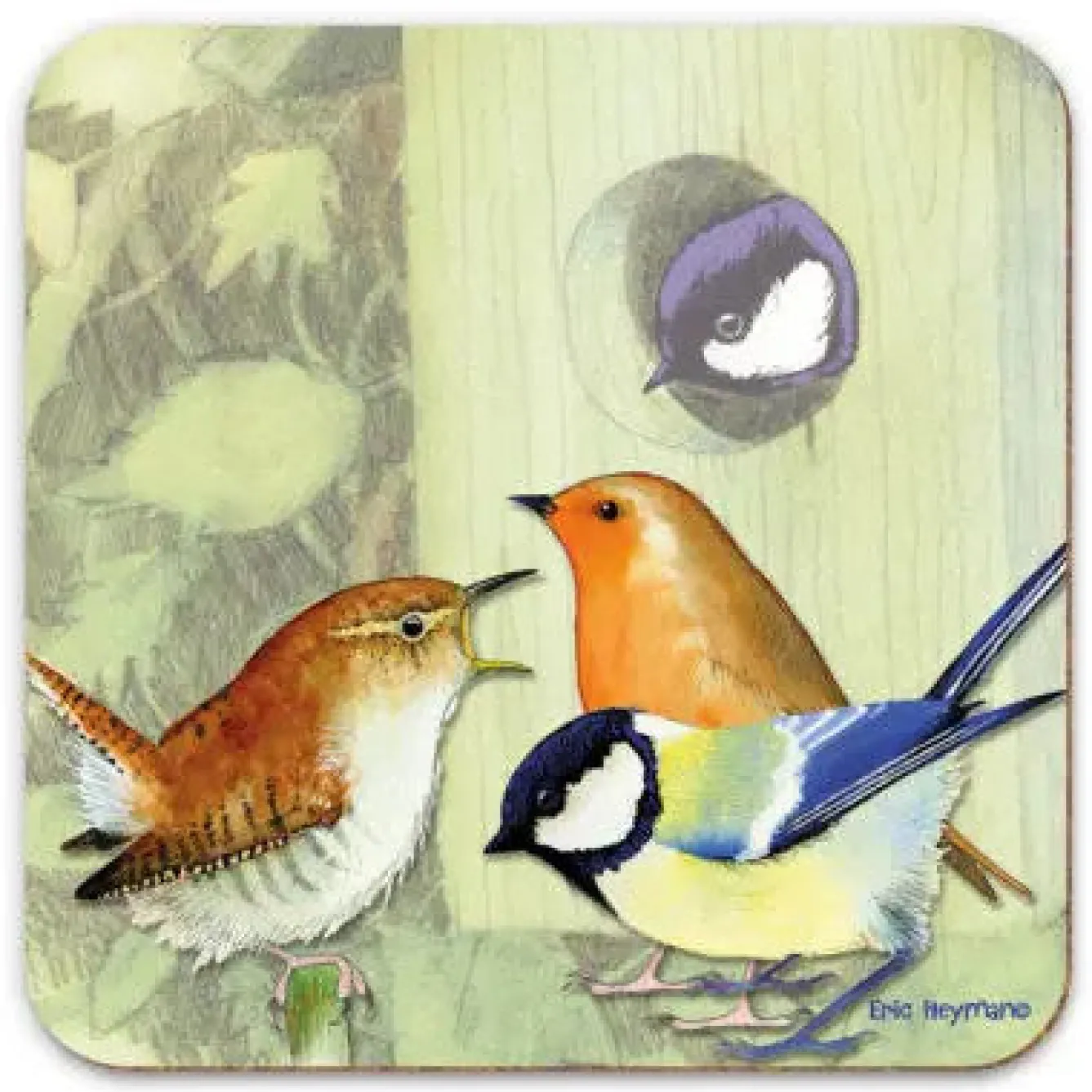 Emma Ball Coasters-British Birds 1 Coaster