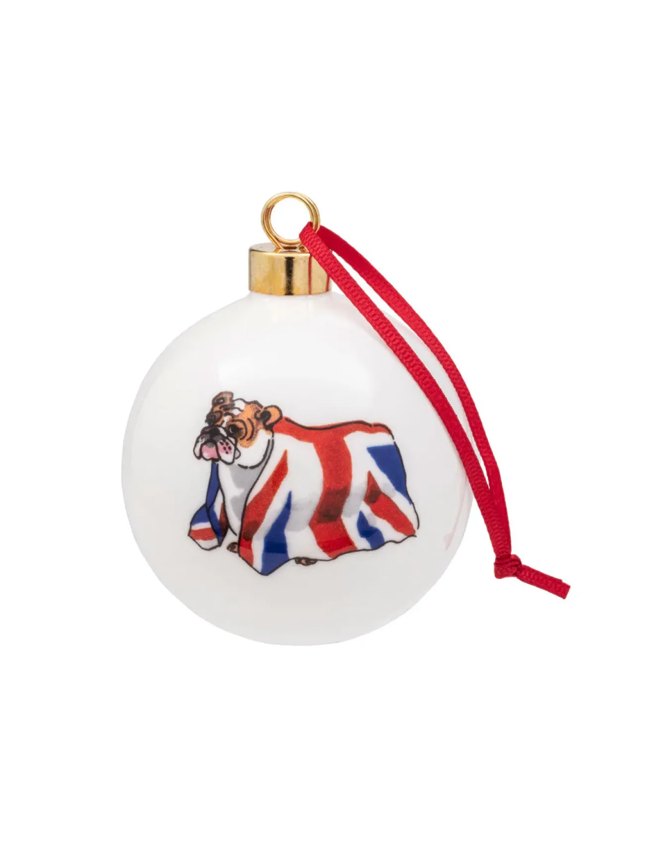 Alison Gardiner Christmas Decorations|Seasonal Decor-British Bulldog Bauble Boxed