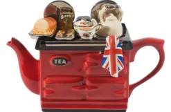 Ceramic Inspirations Tea|Teapots-British Roast Dinner Large Aga Teapot - Red