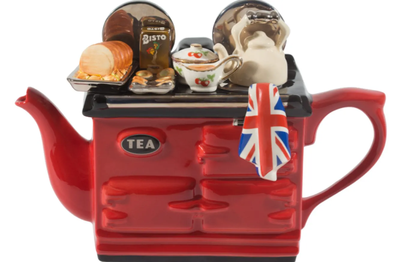 Ceramic Inspirations Tea|Teapots-British Roast Dinner Large Aga Teapot - Red