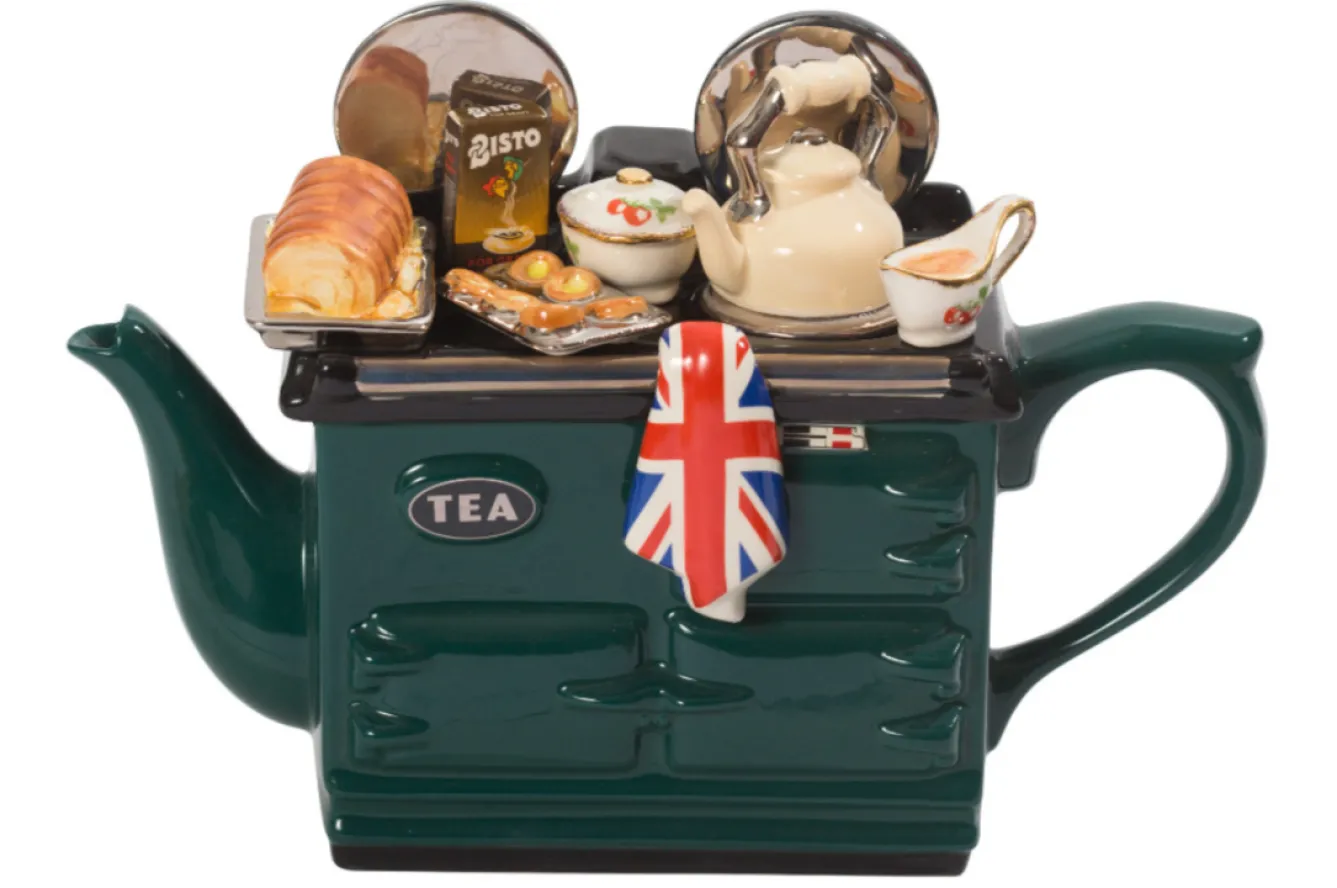Ceramic Inspirations Tea|Teapots-British Roast Dinner Large Aga Teapot - Green