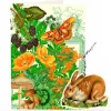 Madame Treacle Greeting Cards-Brown Rabbit Hanging Fandangle Card