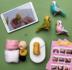 Bergin & Bath Crafts-Buddy the Blue Budgie Needle Felting Kit