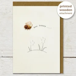 Ginger Betty Greeting Cards-Bumble Bee Happy Greeting Card