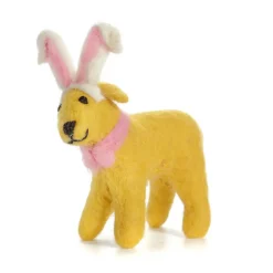 Amica Felt Easter|Seasonal Decor-Bunny Earred Standing Golden Labrador Felt Decoration