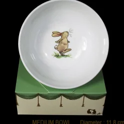 Two Bad Mice Bowls & Dishes-Bunny Exploring Medium Bone China Bowl