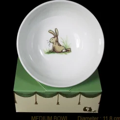 Two Bad Mice Bowls & Dishes-Bunny Looking Medium Bone China Bowl