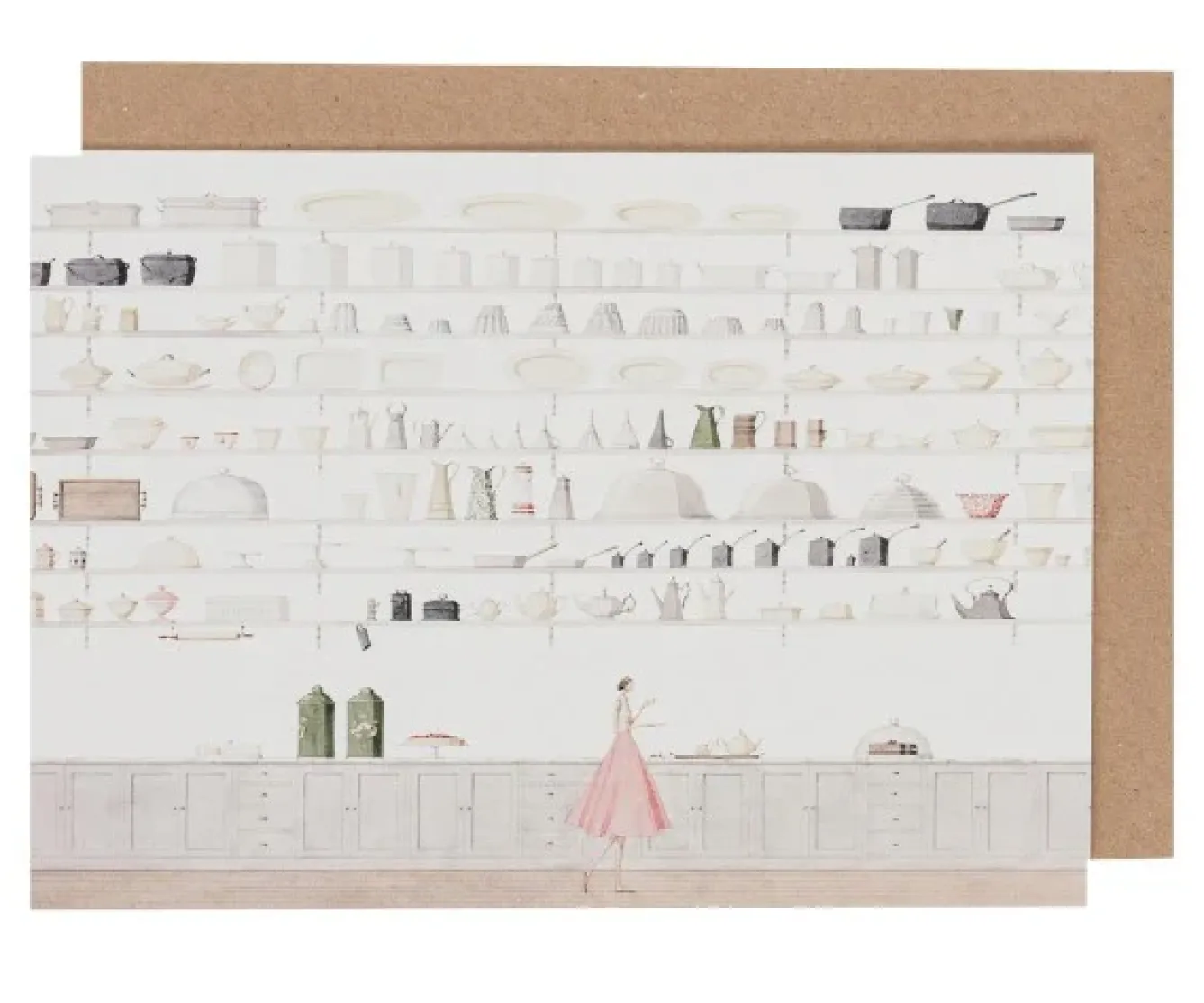 Laura Stoddart Greeting Cards-Butler's Pantry Greeting Card
