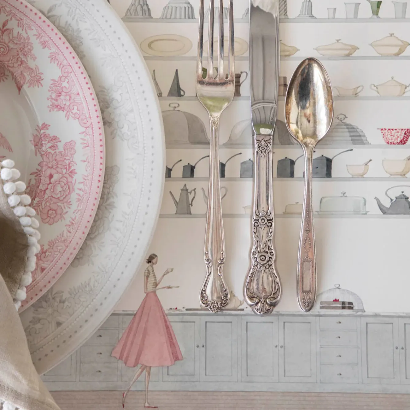 Laura Stoddart Placemats-Butler's Pantry Pad of 18 Paper Placemats