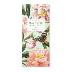 The Art File Stationery-Butterflies & Flowers Lined Magnetic Pad