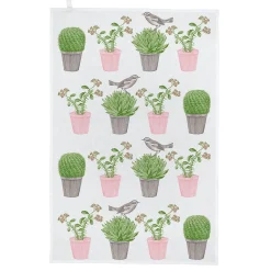 Thornback & Peel Tea|Tea Towels-Cactus & Bird Tea Towel