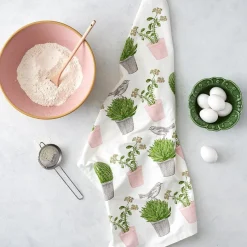 Thornback & Peel Tea|Tea Towels-Cactus & Bird Tea Towel