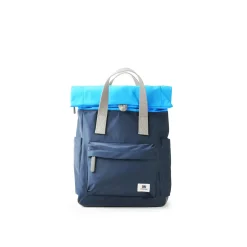 Ori London Bags-Canfield B Midnight Blue/Blue Neon Recycled Nylon Backpack - Small