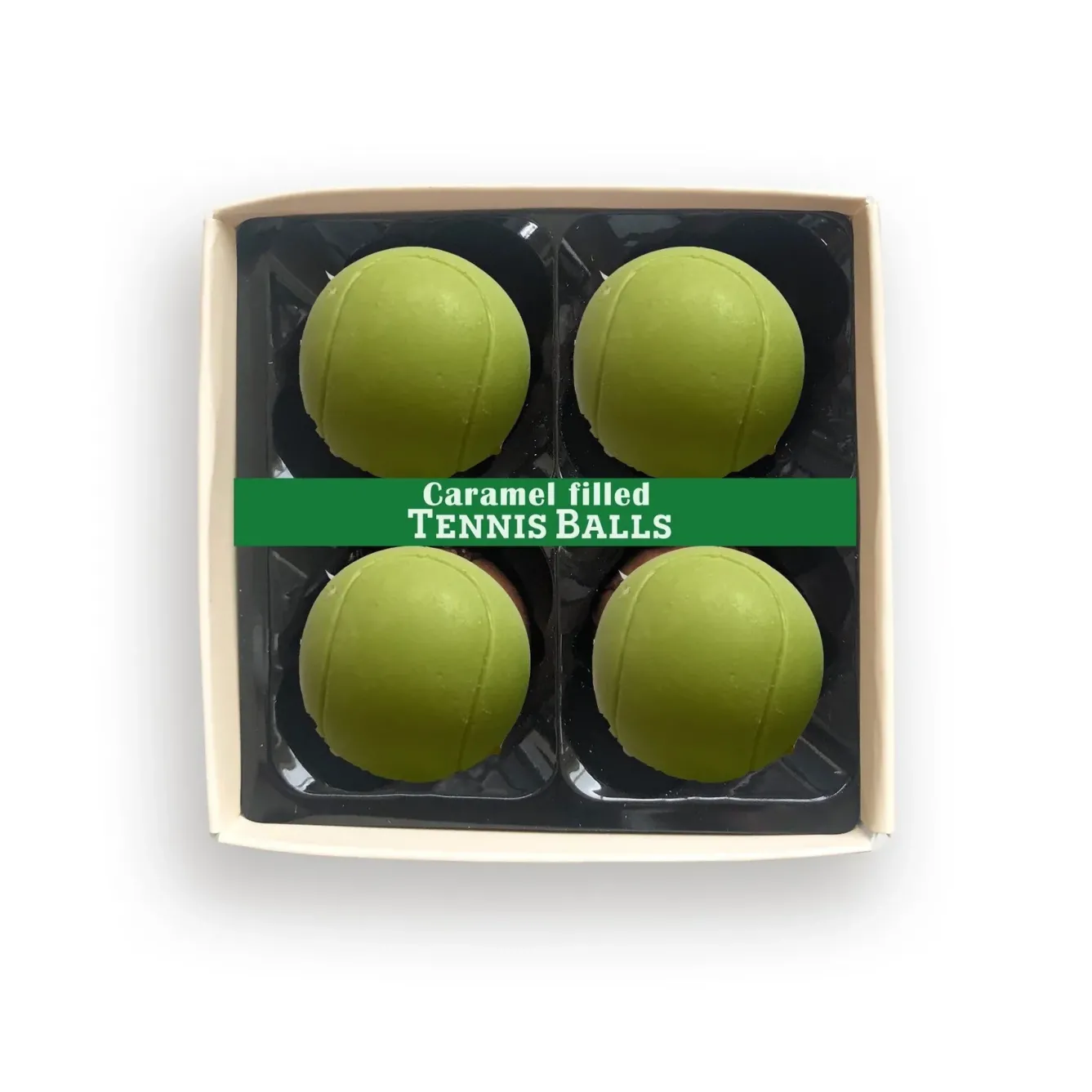 Choc on Choc Tea|Chocolate-Caramel Filled Chocolate Tennis Balls