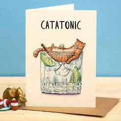 Bewilderbeest Greeting Cards-Catatonic Greetings Card