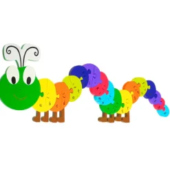 Orange Tree Toys Puzzles|Children-Caterpillar Alphabet Wooden Puzzle