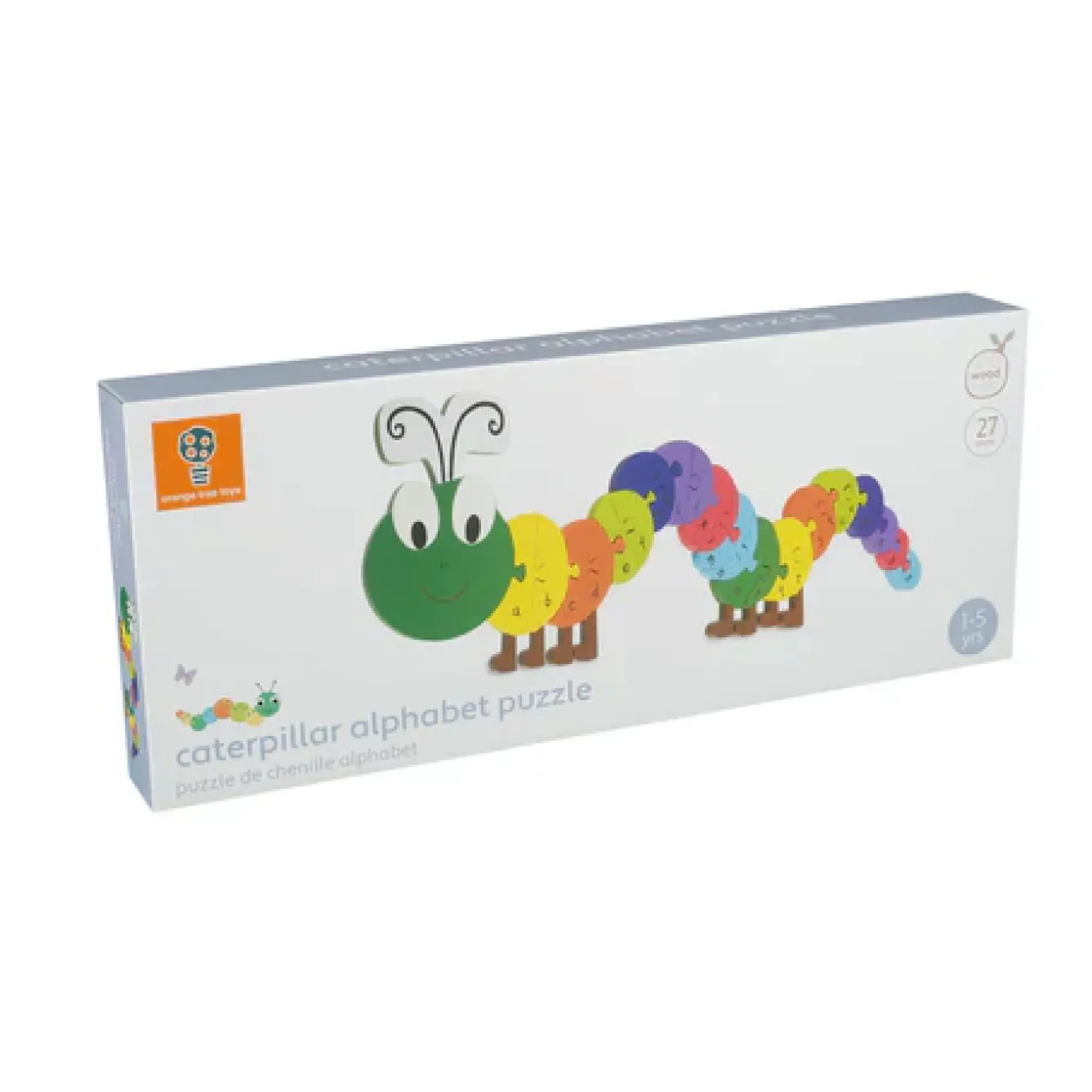 Orange Tree Toys Puzzles|Children-Caterpillar Alphabet Wooden Puzzle