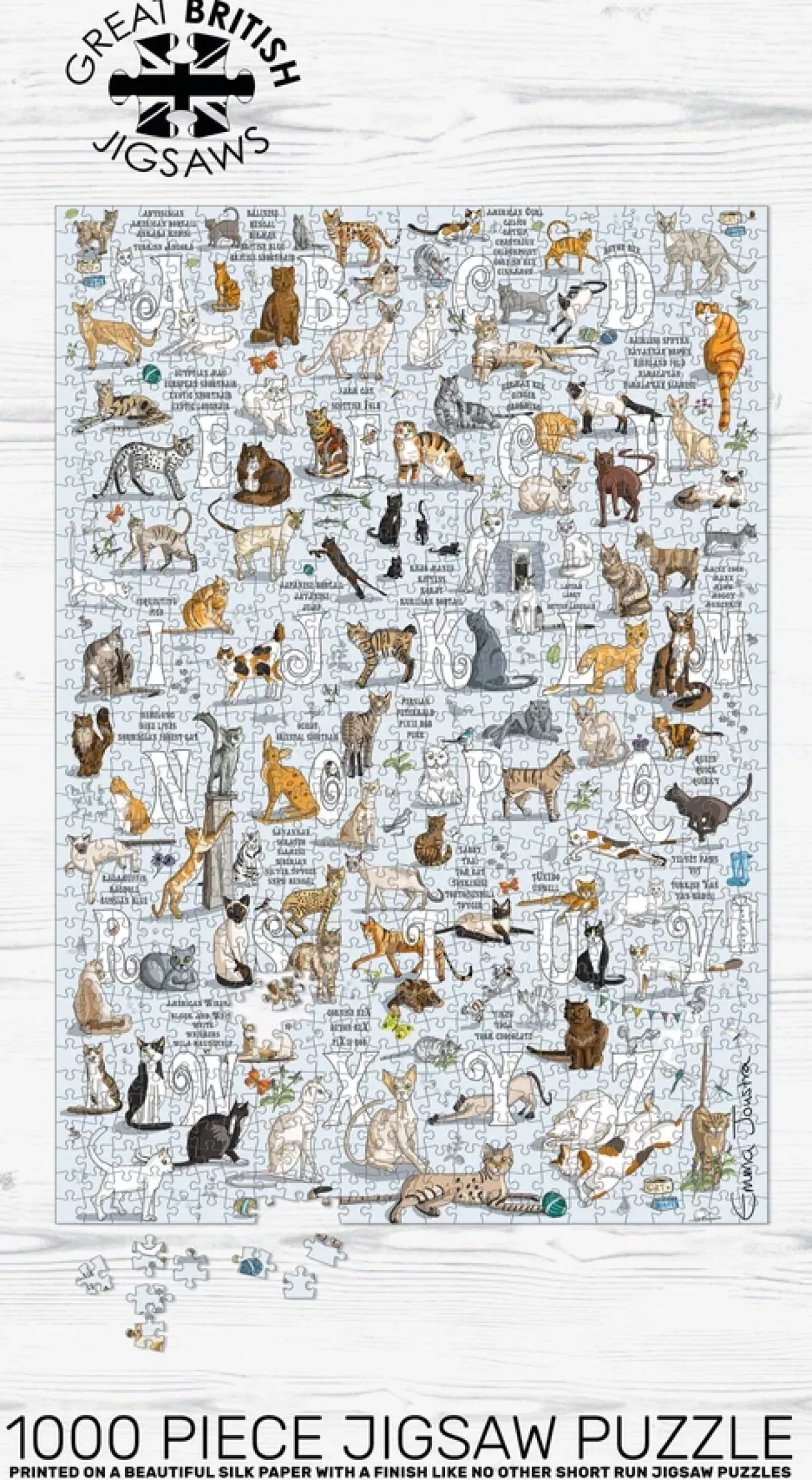 GB Jigsaws Ltd Puzzles-Cats A-Z 1000 Piece Jigsaw Puzzle