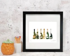 Corinne Alexander Art-Champagne Framed Print by