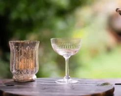 The Vintage List Glassware-Champagne Saucer with Spears Design by