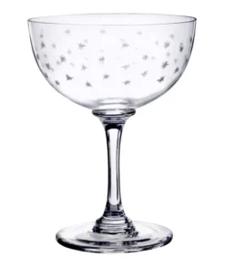 The Vintage List Glassware-Champagne Saucer with Stars Design by