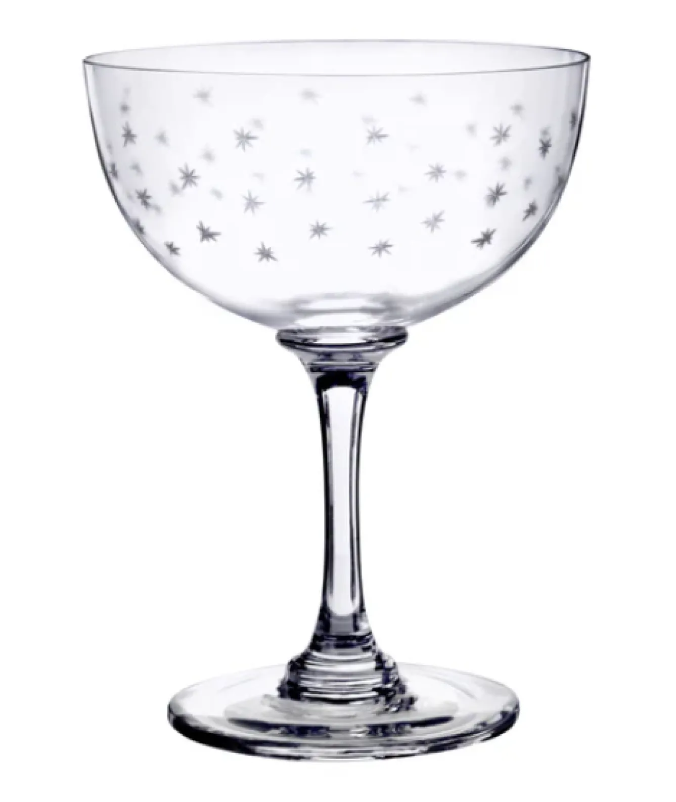 The Vintage List Glassware-Champagne Saucer with Stars Design by