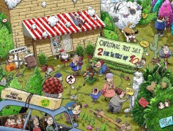 All Jigsaw Puzzles Puzzles|Children-Chaos at the Christmas Tree Farm 1000 Piece Jigsaw Puzzle