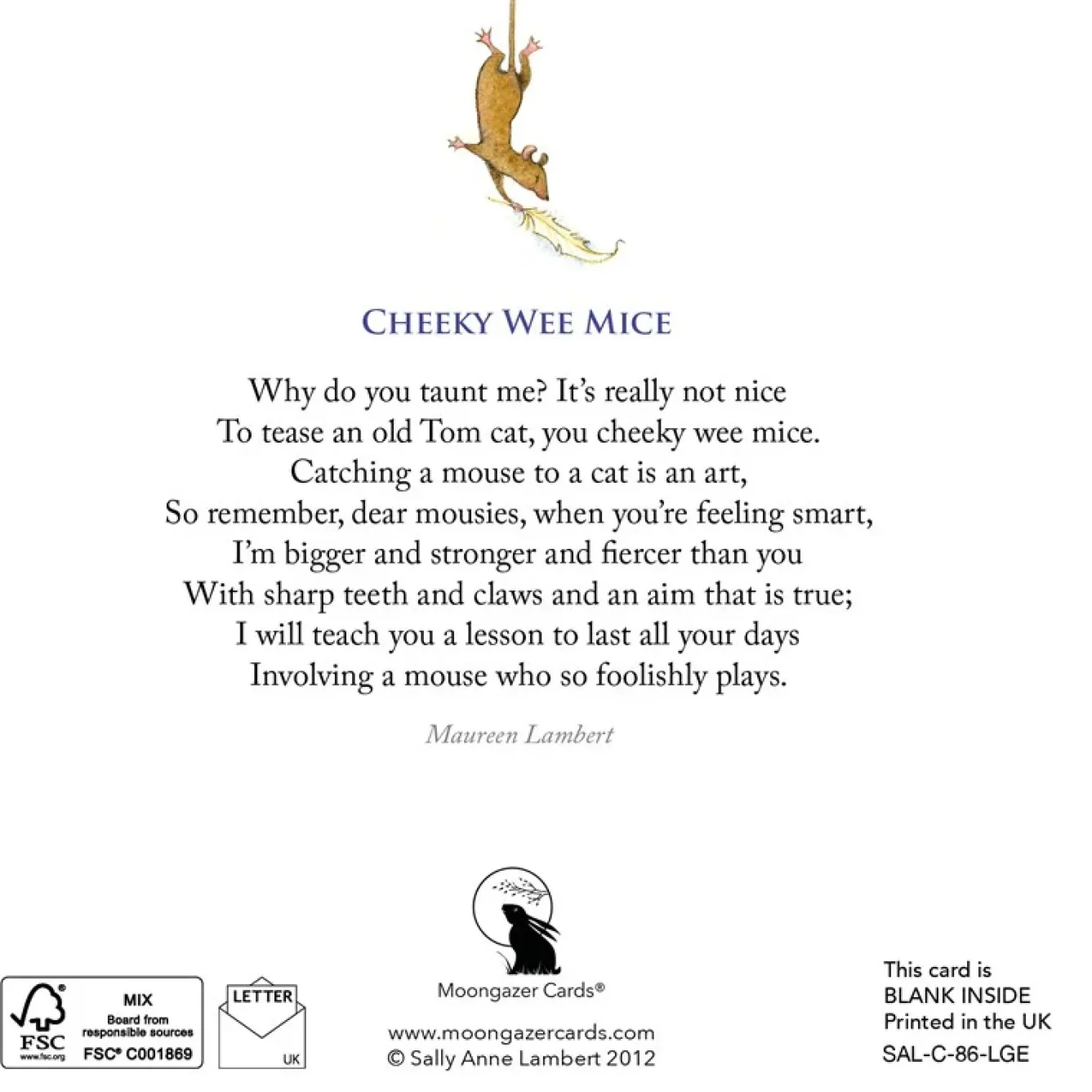 Moongazer Cards Greeting Cards-Cheeky Wee Mice Greeting Card