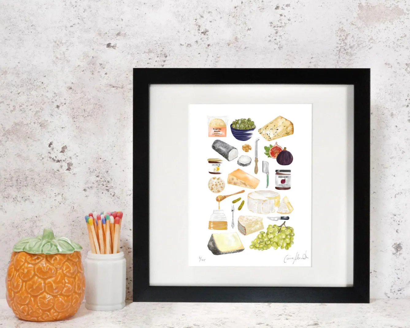 Corinne Alexander Art-Cheese Board Print by