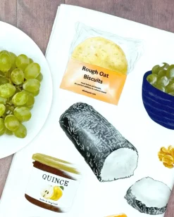 Corinne Alexander Tea|Tea Towels-Cheese Board Tea Towel by