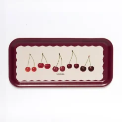Roomytown Trays-Cherries Birchwood Tray