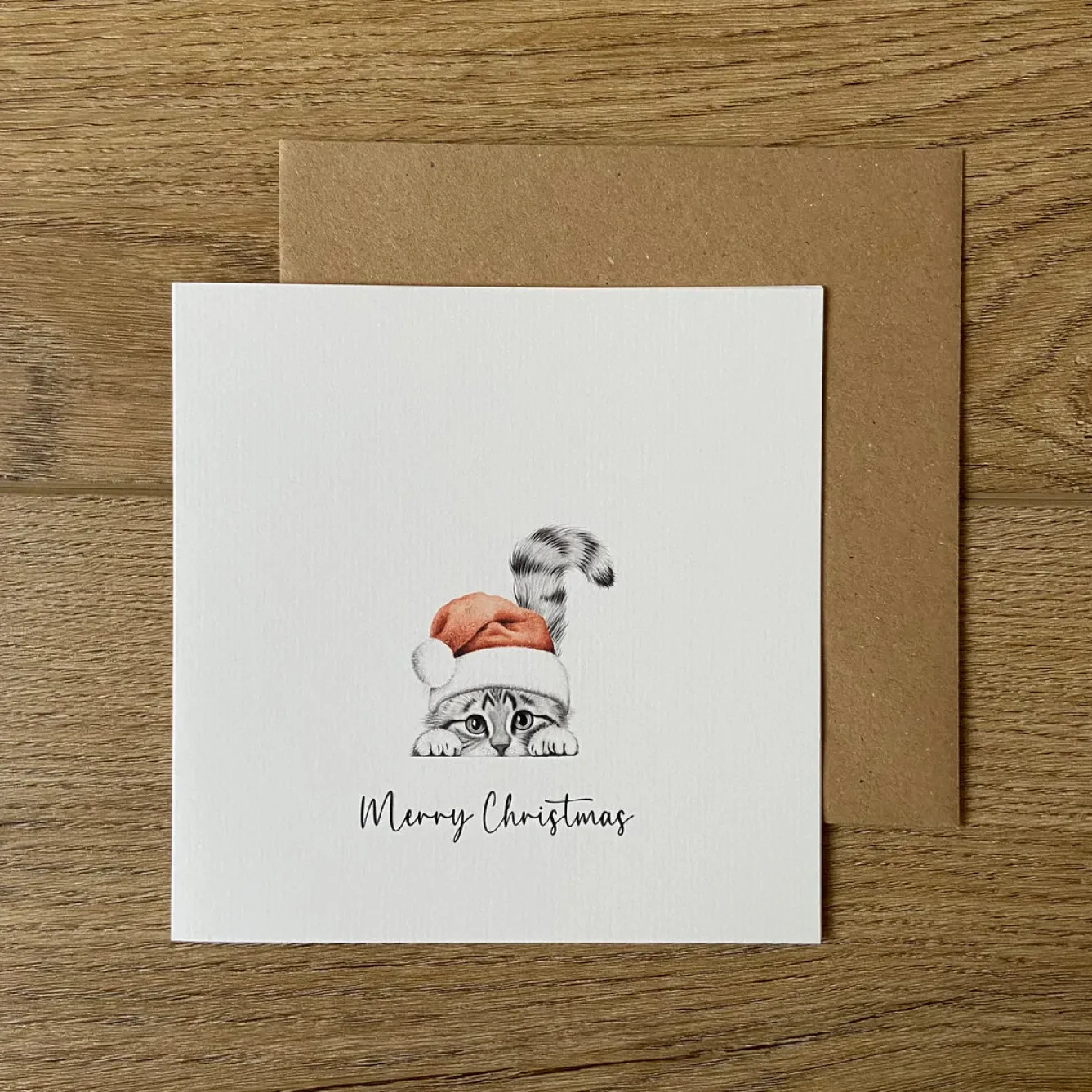 Katherine Sheard Designs Greeting Cards-Chester Cat Christmas Greetings Card
