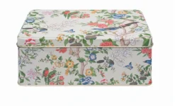 Sanderson Flowers & Fruits-Chinoiserie Hall Deep Rectangular Tin
