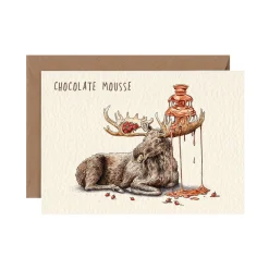 Bewilderbeest Greeting Cards-Chocolate Mousse Greetings Card