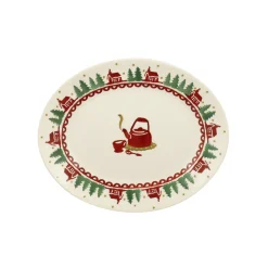 Emma Bridgewater Serving Plates & Boards-Christmas Cabin Small Oval Platter