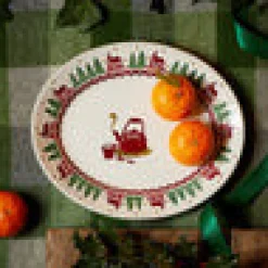 Emma Bridgewater Serving Plates & Boards-Christmas Cabin Small Oval Platter