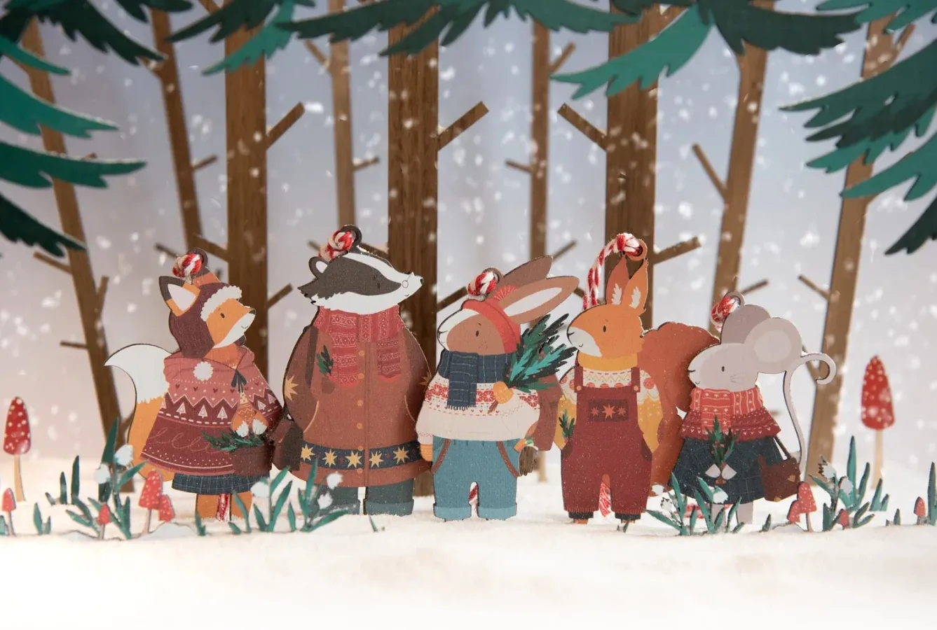 Dapple & Dot Christmas Cards|Christmas-Christmas Chaps Wooden Decorations