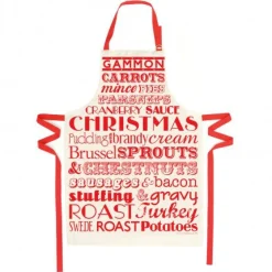 Victoria Eggs Aprons-Christmas Dinner Apron - Red