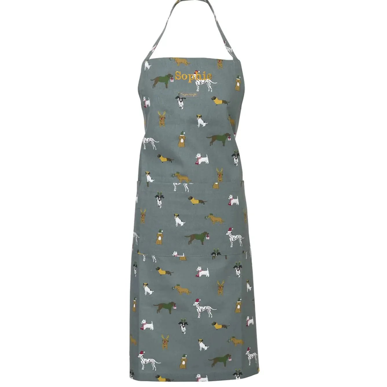 Sophie Allport Aprons-Christmas Dogs Adult Apron
