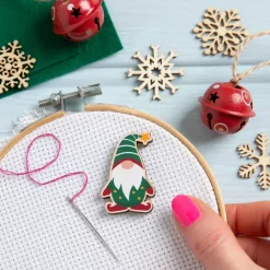 Hawthorn Handmade Crafts-Christmas Gnome Magnetic Needle Holder