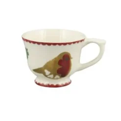 Emma Bridgewater Christmas Decorations-Christmas Joy Robin Tiny Teacup Boxed