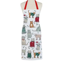 Ulster Weavers Aprons-Christmas Kitties Cotton Apron