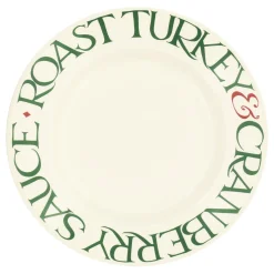 Emma Bridgewater Plates-Christmas Toast Roast Turkey 10 1/2 inch Plate