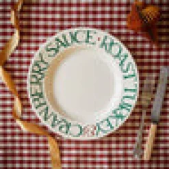 Emma Bridgewater Plates-Christmas Toast Roast Turkey 10 1/2 inch Plate