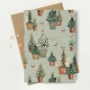 Stephanie Davies Greeting Cards-Christmas Tree Pots Greeting Card