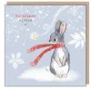 Paper Shed Design Christmas-'Christmas Wishes' Rabbit in a Scarf Christmas Card