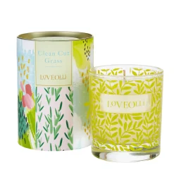 Love Olli Home Fragrance-Clean Cut Grass Signature Candle in Glass