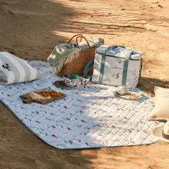 Sophie Allport Picnic-Coastal Boats Picnic Blanket