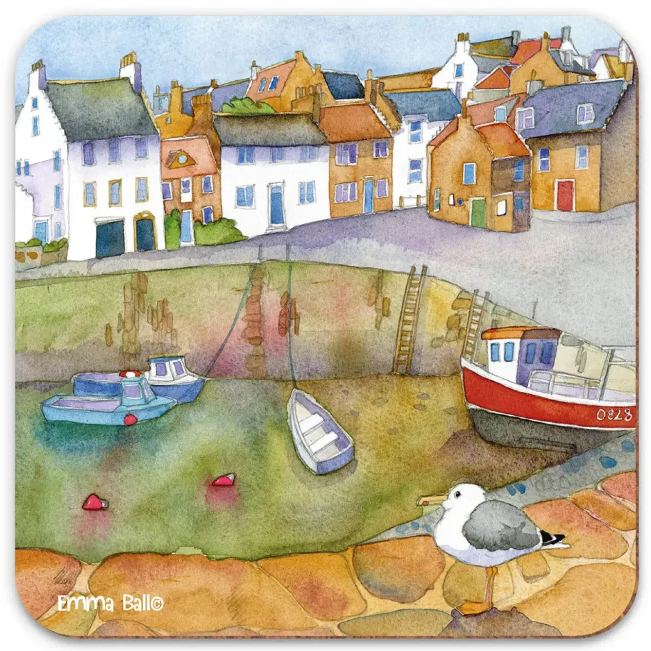 Emma Ball Tea|Coasters-Coastal Harbour Coaster