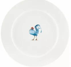 Jane Abbott Designs Tea|Plates-Cockerel 8 inch Bone China Plate